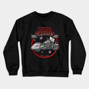 Cross Country U.S.A Star Motorcycle Crewneck Sweatshirt